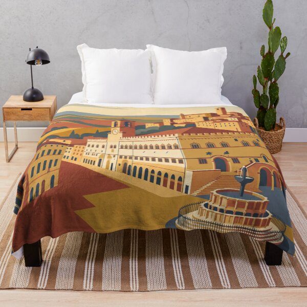 Item preview, Perugia Italy Vintage Travel Poster designed and sold by Bomax121.