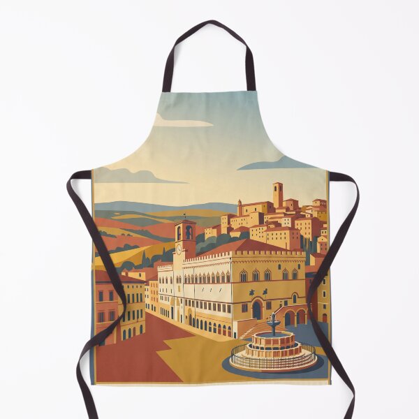 Item preview, Perugia Italy Vintage Travel Poster designed and sold by Bomax121.