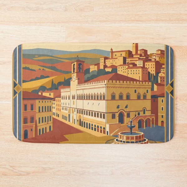 Item preview, Perugia Italy Vintage Travel Poster designed and sold by Bomax121.