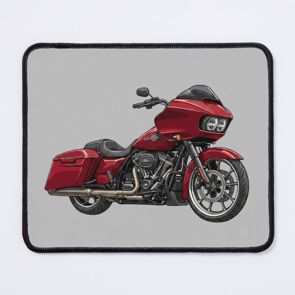 Item preview, Red Harley Davidson Road Glide Special Bagger Motorcycle Illustration designed and sold by Motorline44.