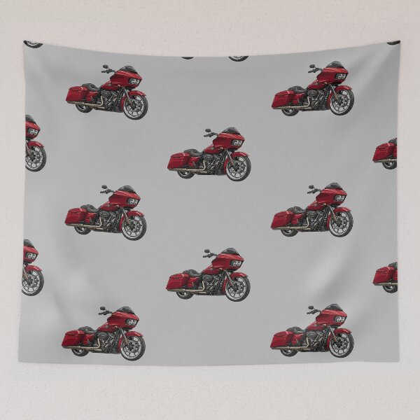 Item preview, Red Harley Davidson Road Glide Special Bagger Motorcycle Illustration designed and sold by Motorline44.