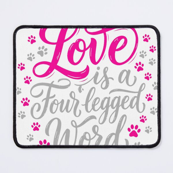Item preview, Dog, Love is a four legged word, cute, funny dog Essential T-Shirt designed and sold by gidget-gadget.
