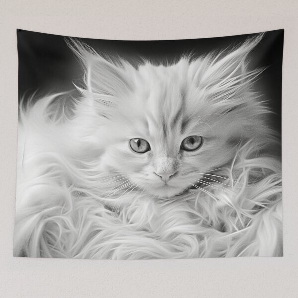 Item preview, Gentle Gaze of a White Kitten designed and sold by djovan.