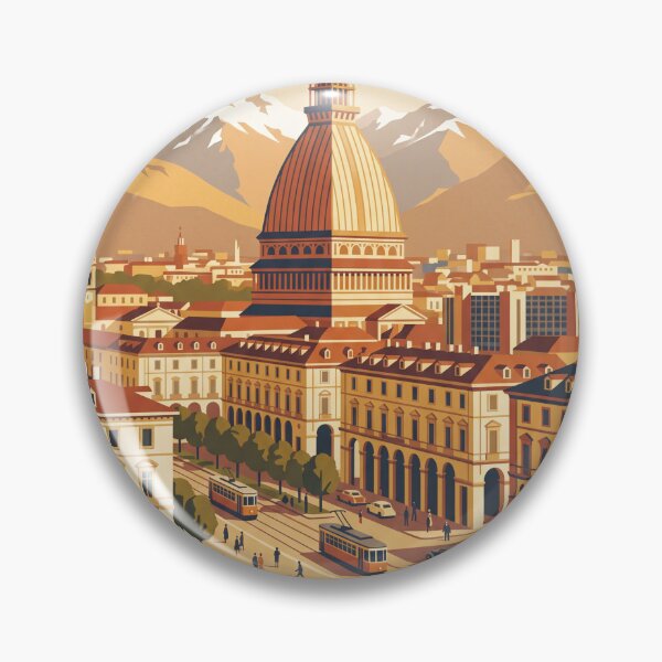 Item preview, Turin Italy Vintage Travel Poster designed and sold by Bomax121.