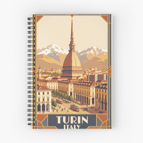 Item preview, Turin Italy Vintage Travel Poster designed and sold by Bomax121.