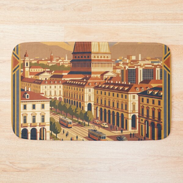 Item preview, Turin Italy Vintage Travel Poster designed and sold by Bomax121.