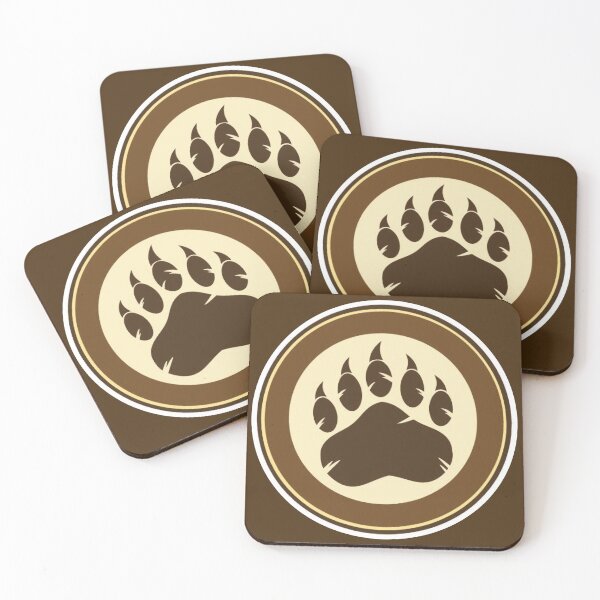 Item preview, Bear Brotherhood LGBT Pride: Vintage Paw Print Silhouette and Bear Cave Community Quotes Fan Art Poster designed and sold by benja-08.