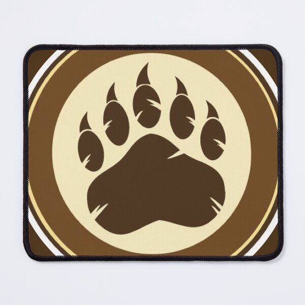 Item preview, Bear Brotherhood LGBT Pride: Vintage Paw Print Silhouette and Bear Cave Community Quotes Fan Art Poster designed and sold by benja-08.