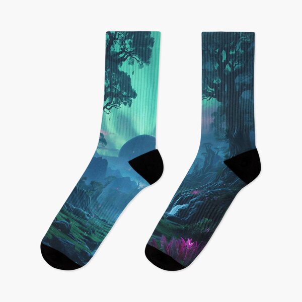 Item preview, Eternal Aurora Tree Cathedral Alien Landscape designed and sold by Luminous Wilds.