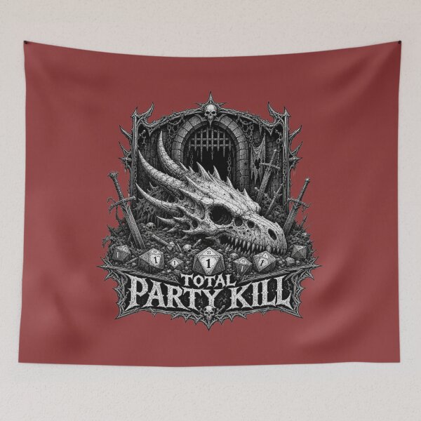 Item preview, TPK Total Party Kill - Dark Fantasy TTRPG Gamer Merch designed and sold by Dice_Goblin_Studio.