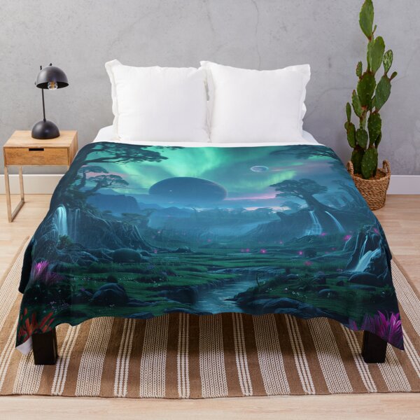 Item preview, Eternal Aurora Tree Cathedral Alien Landscape designed and sold by Luminous Wilds.