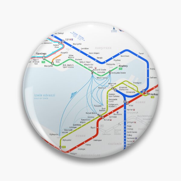 Item preview, İzmir rapid transit map designed and sold by Evgeny Katyshev.