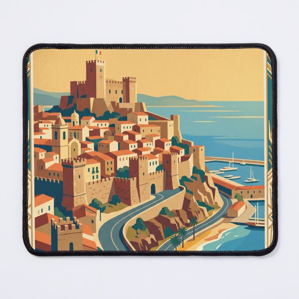 Item preview, Cagliari Italy Vintage Travel Poster designed and sold by Bomax121.