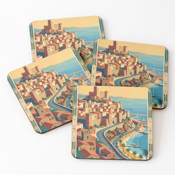 Item preview, Cagliari Italy Vintage Travel Poster designed and sold by Bomax121.