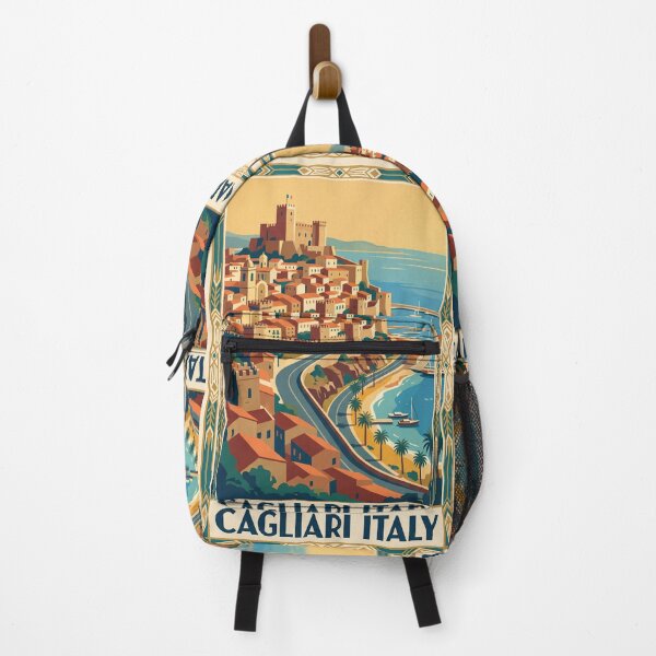 Item preview, Cagliari Italy Vintage Travel Poster designed and sold by Bomax121.