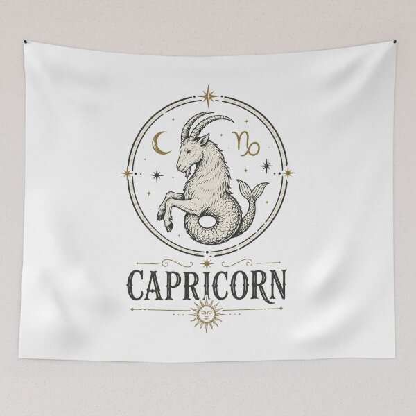 Item preview, Vintage Capricorn Zodiac Celestial Sea Goat designed and sold by TSshirtShoppe.