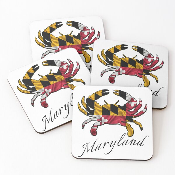 Item preview, Maryland Crab - wavy flag vintage style designed and sold by RickSawDesigns.