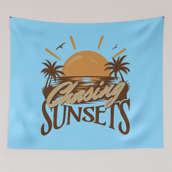 Item preview, Chasing Sunsets Earthy Brown Vintage Boho Camping Design designed and sold by illeN-Art-World.