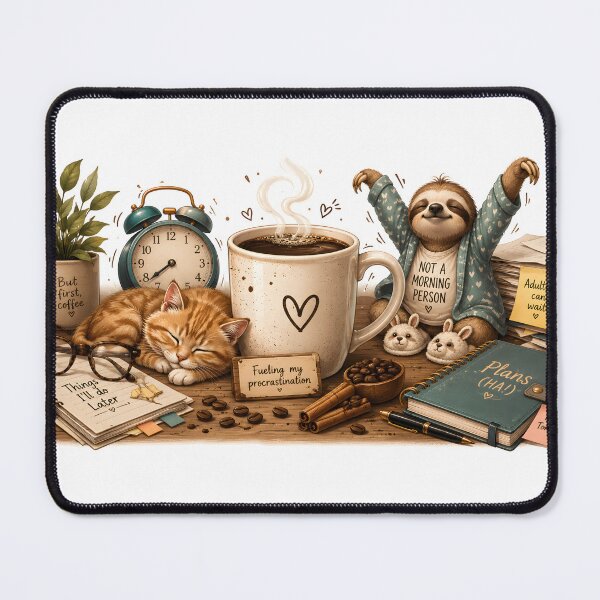 Item preview, Coffee First. Adulting Later Funny Coffee Quote designed and sold by ZanyPaintbrush.