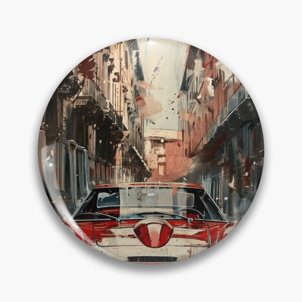 Item preview, Vintage Red Classic Sports Car Wall Art | Retro Automotive Illustration designed and sold by Iceberg Comic Book Lounge.