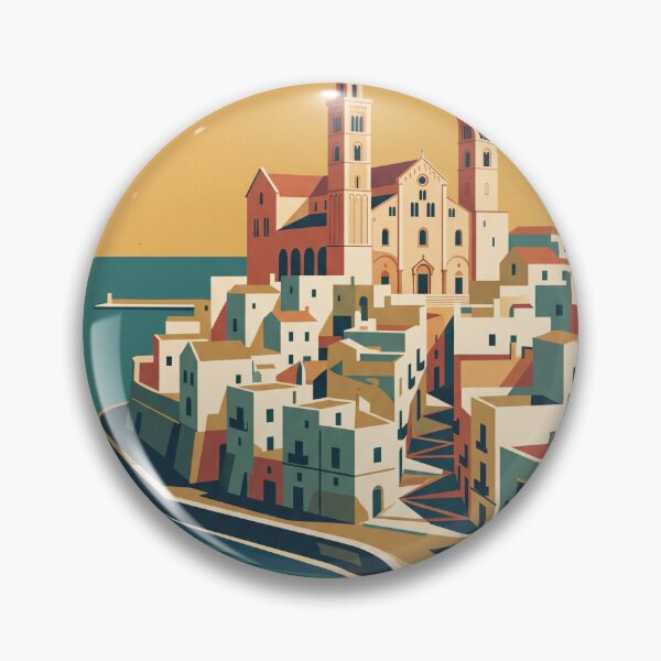 Item preview, Bari Italy Vintage Travel Poster designed and sold by Bomax121.