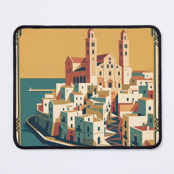 Item preview, Bari Italy Vintage Travel Poster designed and sold by Bomax121.
