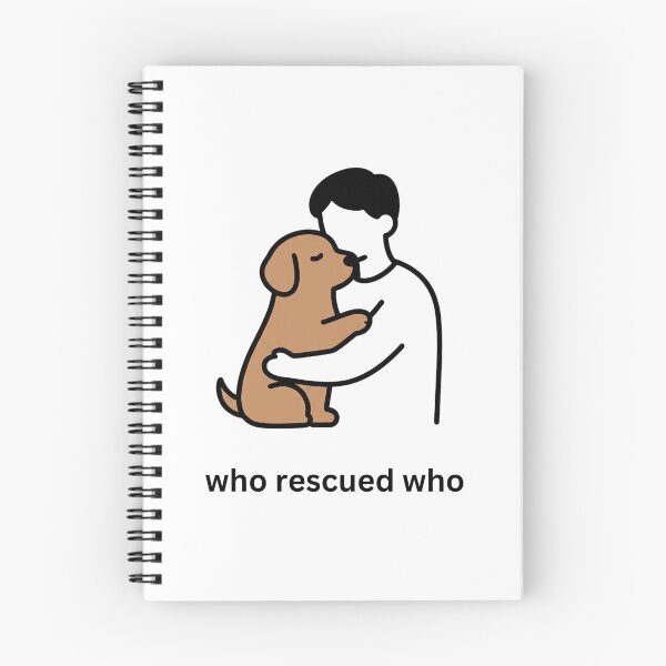 Item preview, Who Rescued Who - Man Hugging Dog designed and sold by MaddyDesignsCo.