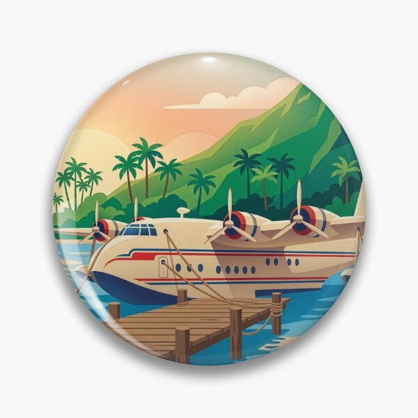 Item preview, Vintage Tropical Seaplane designed and sold by Design-Illusi0n.