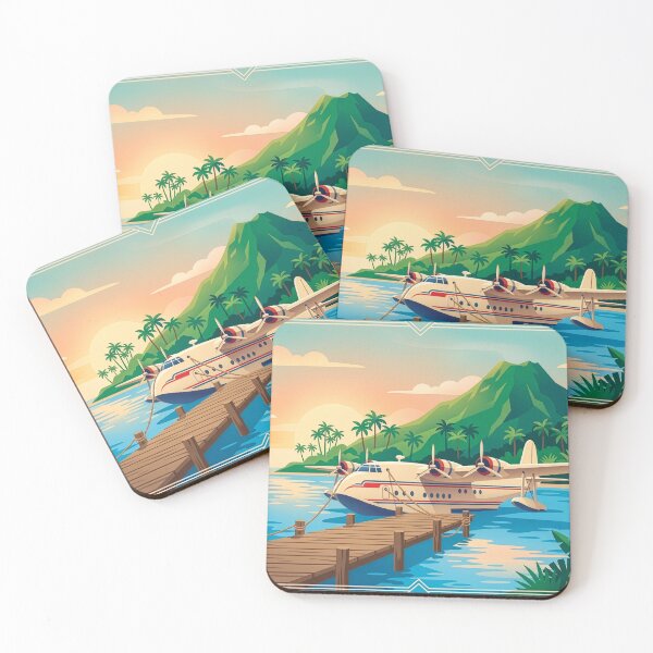 Item preview, Vintage Tropical Seaplane designed and sold by Design-Illusi0n.