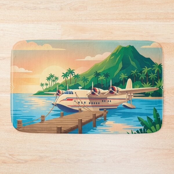 Item preview, Vintage Tropical Seaplane designed and sold by Design-Illusi0n.