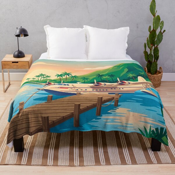 Item preview, Vintage Tropical Seaplane designed and sold by Design-Illusi0n.