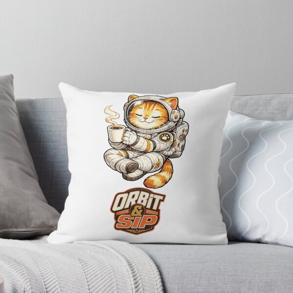 Item preview, Orbit & Sip | Cute Astronaut Cat Coffee Space Illustration designed and sold by Jaani-T.