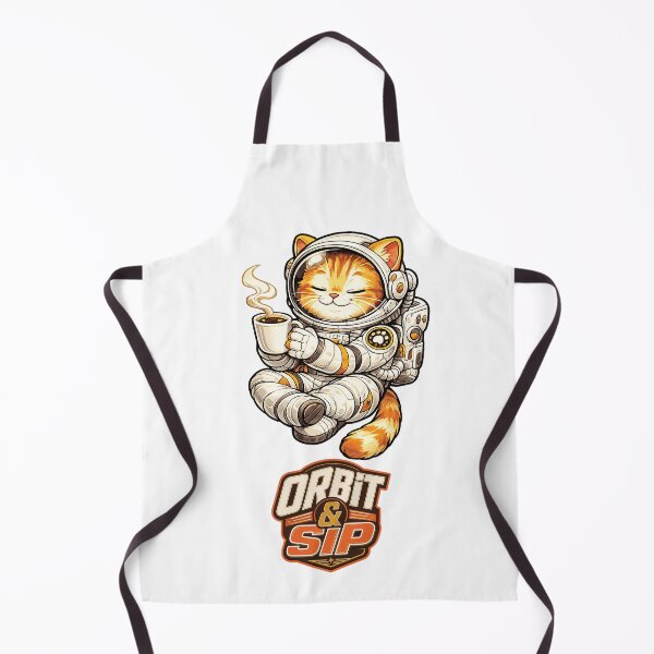 Item preview, Orbit & Sip | Cute Astronaut Cat Coffee Space Illustration designed and sold by Jaani-T.