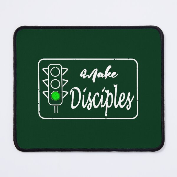 Item preview, Go And Make Disciples - Matthew 28:19 inspired Traffic light design | Great Commission Christian Minimal Typography | White designed and sold by ZechJohnRB.