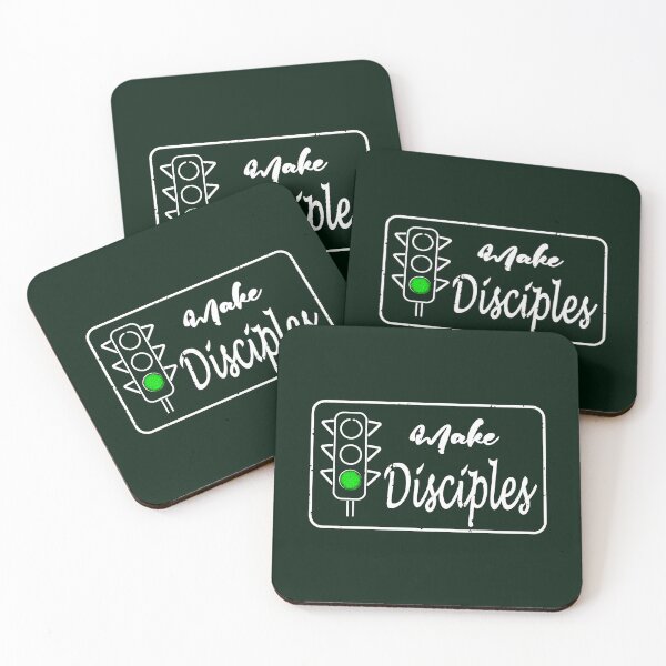 Item preview, Go And Make Disciples -  Matthew 28:19 inspired Traffic light design | Great Commission Christian Minimal Typography | White designed and sold by ZechJohnRB.