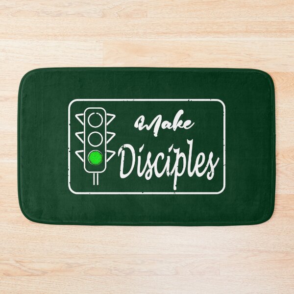Item preview, Go And Make Disciples -  Matthew 28:19 inspired Traffic light design | Great Commission Christian Minimal Typography | White designed and sold by ZechJohnRB.