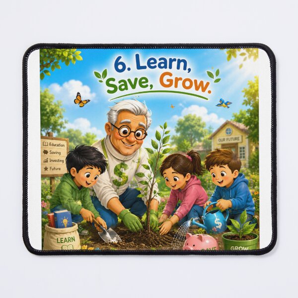 Item preview, Mr. Cash Teaches Kids to Learn, Save & Grow designed and sold by LumivaraGallery.