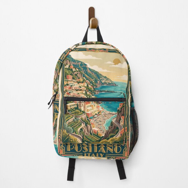 Item preview, Positano Italy Vintage Travel Poster designed and sold by Bomax121.