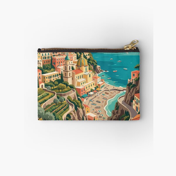Item preview, Positano Italy Vintage Travel Poster designed and sold by Bomax121.