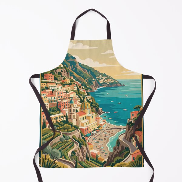 Item preview, Positano Italy Vintage Travel Poster designed and sold by Bomax121.