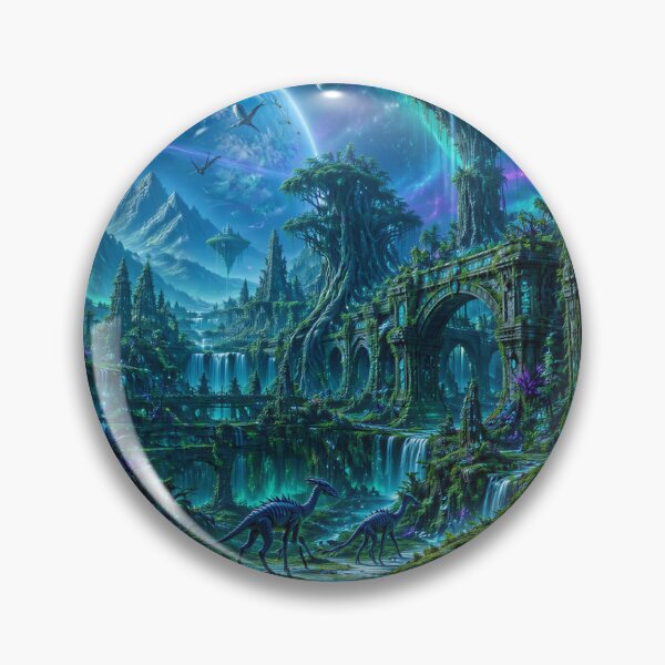 Item preview, Lost Alien Civilization Jungle Landscape designed and sold by Luminous Wilds.