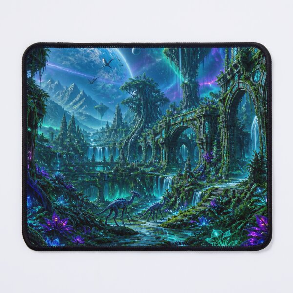 Item preview, Lost Alien Civilization Jungle Landscape designed and sold by Luminous Wilds.