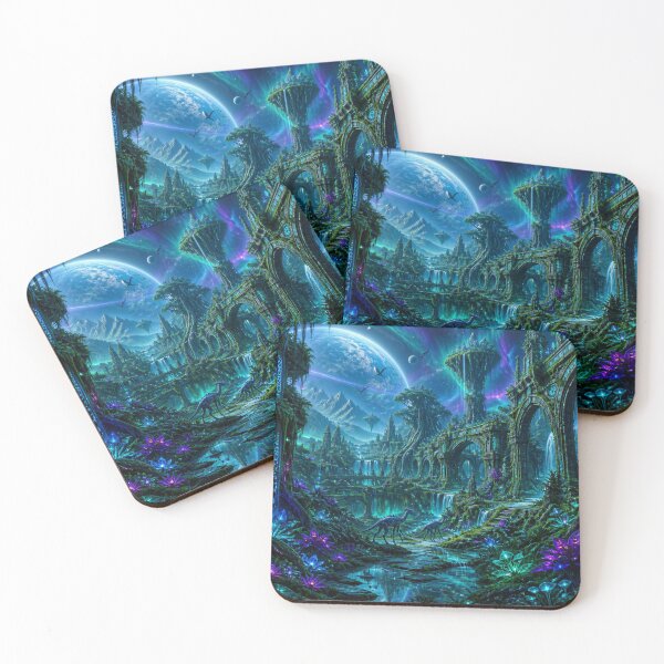 Item preview, Lost Alien Civilization Jungle Landscape designed and sold by Luminous Wilds.