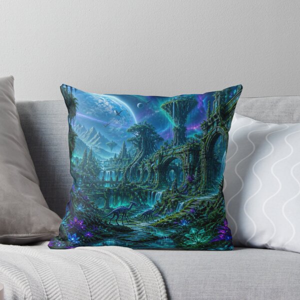 Item preview, Lost Alien Civilization Jungle Landscape designed and sold by Luminous Wilds.