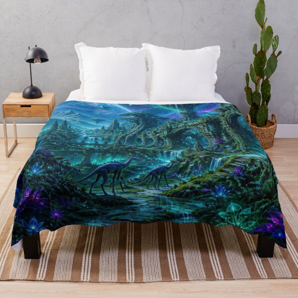 Item preview, Lost Alien Civilization Jungle Landscape designed and sold by Luminous Wilds.
