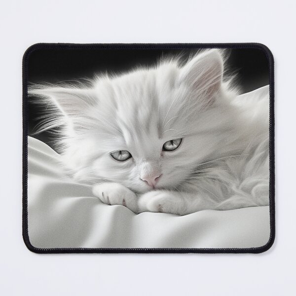 Item preview, White Kitten Sleeping on Silk designed and sold by djovan.
