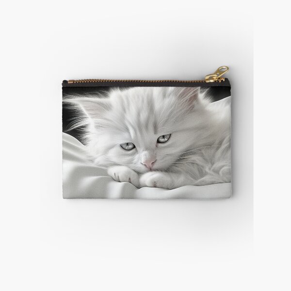 Item preview, White Kitten Sleeping on Silk designed and sold by djovan.