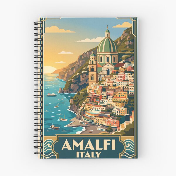 Item preview, Amalfi Italy Vintage Travel Poster designed and sold by Bomax121.