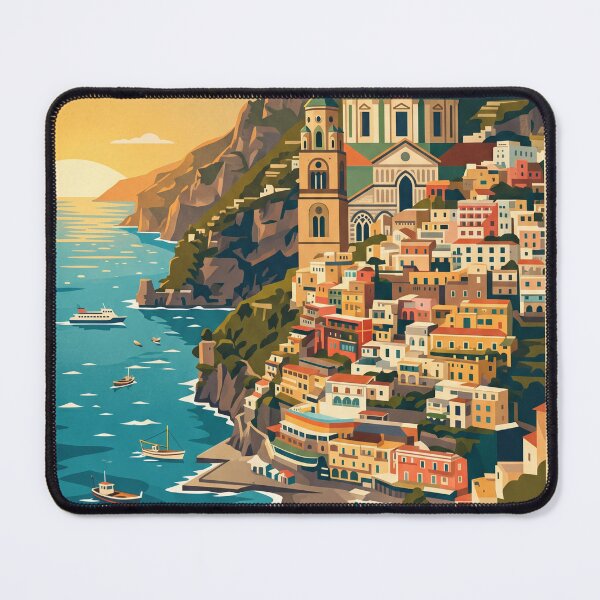 Item preview, Amalfi Italy Vintage Travel Poster designed and sold by Bomax121.