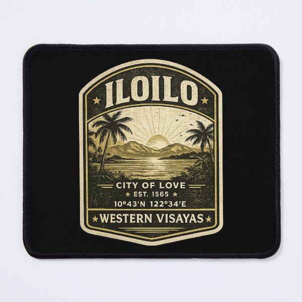 Item preview, Iloilo Philippines Vintage Travel Badge | City of Love Sunset Retro Patch designed and sold by getpressedshirt.